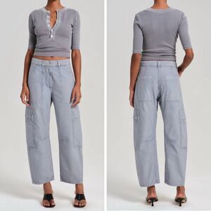 NEW Citizens of Humanity Marcelle Pants Womens 30 Gray Low Slung Cargo Barrel